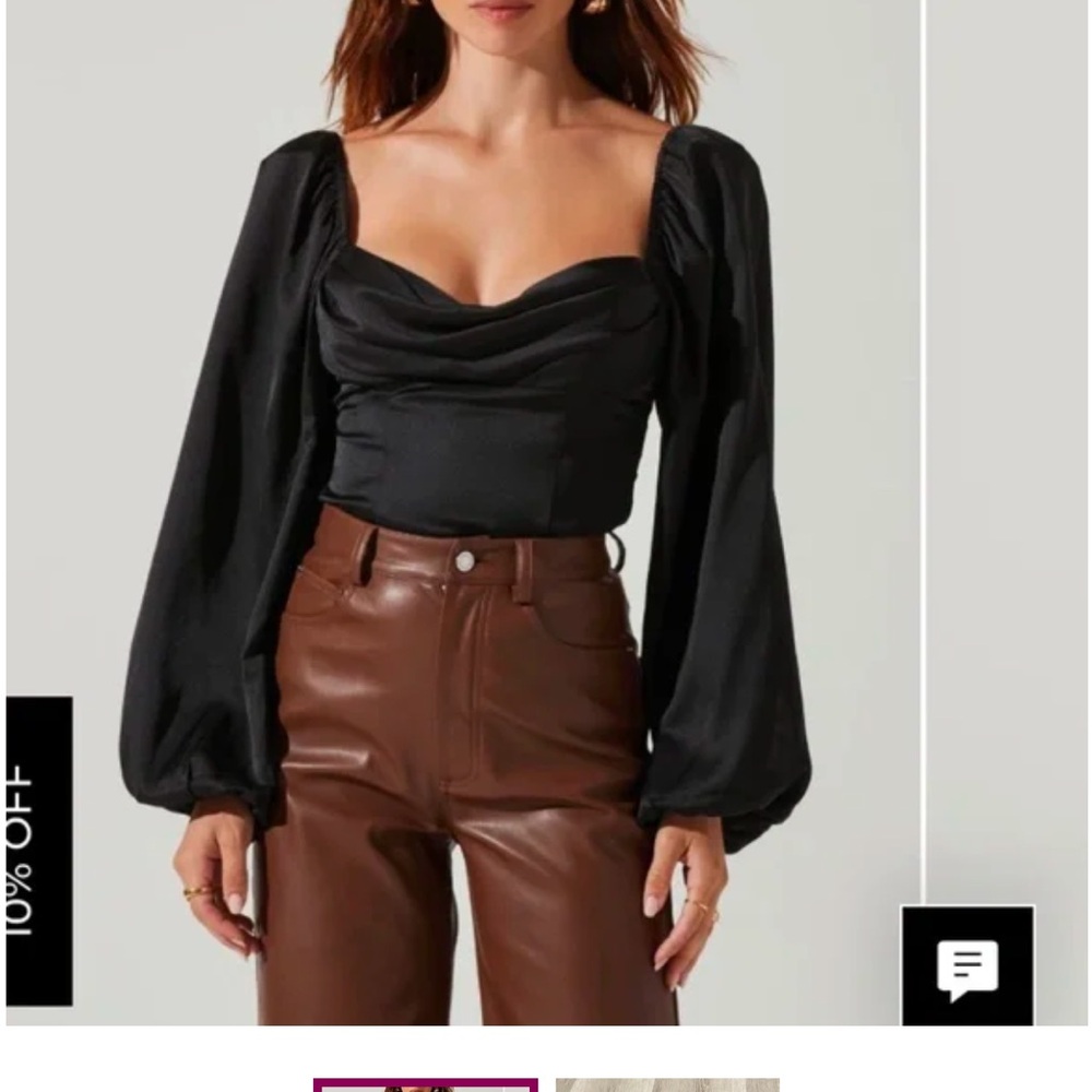 ASTR Arieth Satin Sweetheart Women's Top
